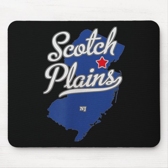 Scotch Plains New Jersey Nj Map  Mouse Mat (Front)