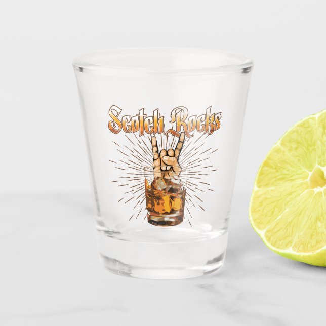 Scotch Rocks Shot Glass (Front)