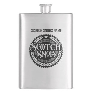 Scotch Snob - funny whiskey drinker Hip Flask