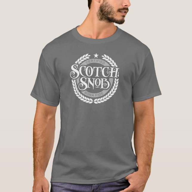 Scotch Snob - funny whiskey drinker T-Shirt (Front)