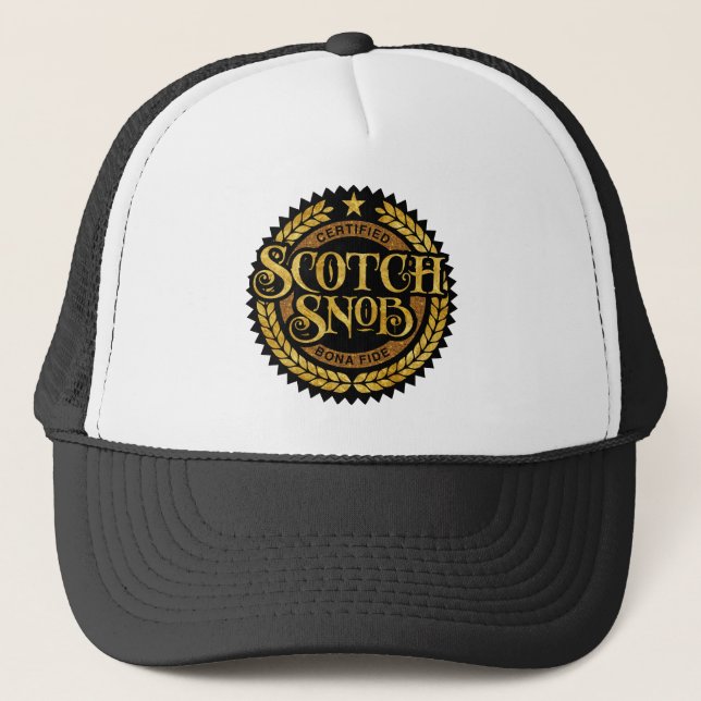 Scotch Snob - funny whiskey drinker Trucker Hat (Front)