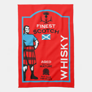 Scotch Whisky Drinker Tea Towel