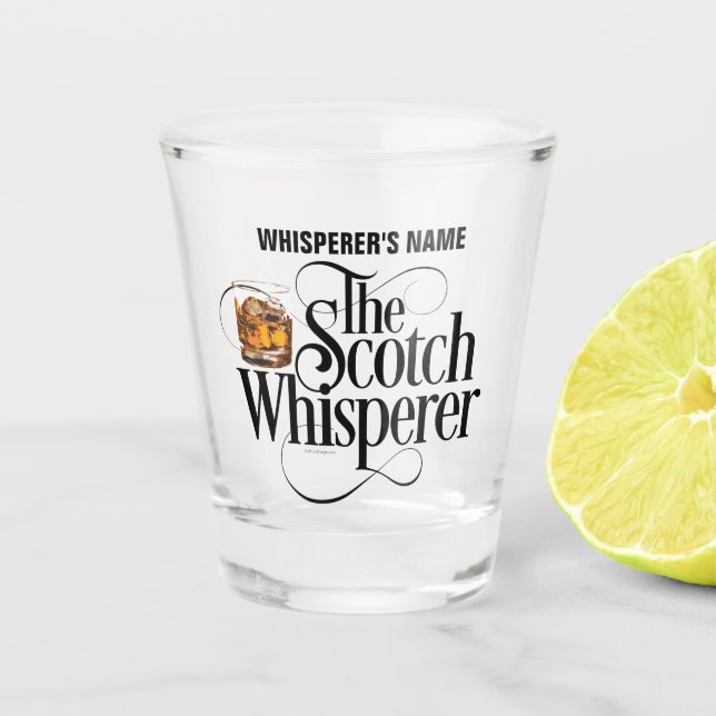 Scotch Whisperer (personalised) Shot Glass (Front)