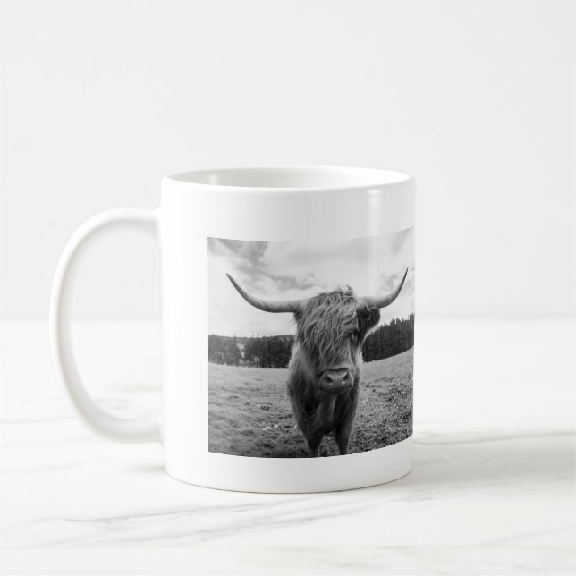 Scotish highland cow gift from Scotland Coffee Mug (Left)