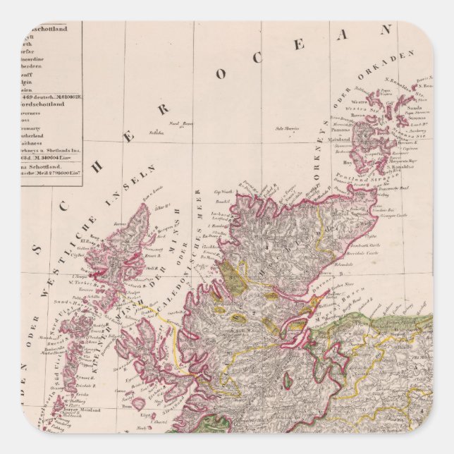 Scotland 2 square sticker (Front)