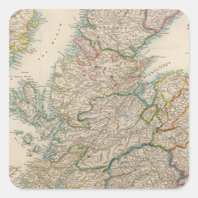 Scotland 3 square sticker (Front)