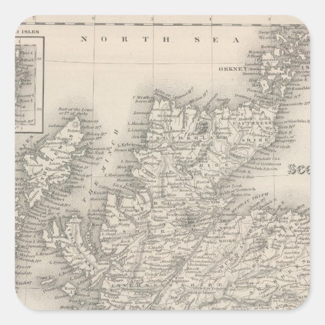 Scotland 4 square sticker (Front)