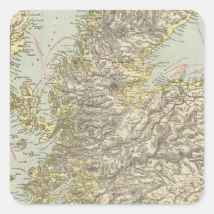 Scotland 5 square sticker