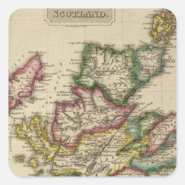 Scotland 7 square sticker (Front)