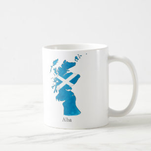 Scotland / Alba painted map Scottish Gaelic mug