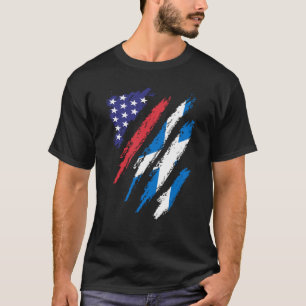 Scotland American Grown Flag USA Patriot Heritage  T-Shirt