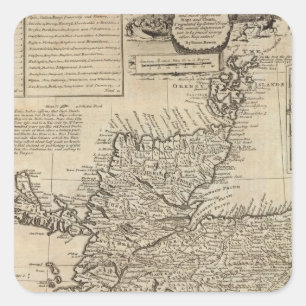 Scotland and Northern Britain Square Sticker