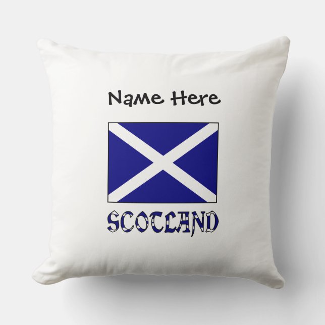 Scotland and Scottish Flag Personalised  Cushion (Front)