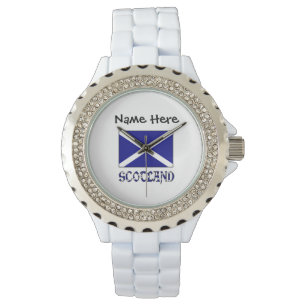 Scotland and Scottish Flag Personalized Watch