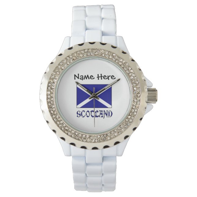 Scotland and Scottish Flag Personalized  Watch (Front)