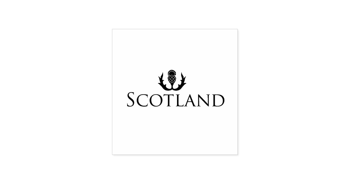 Scotland and Thistle rubber stamp Zazzle