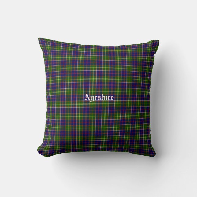 Scotland Ayrshire District Tartan Cushion (Front)