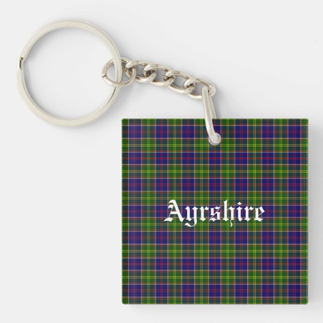 Scotland Ayrshire District Tartan Key Ring (Front)
