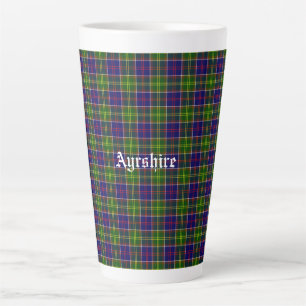 Scotland Ayrshire District Tartan Latte Mug