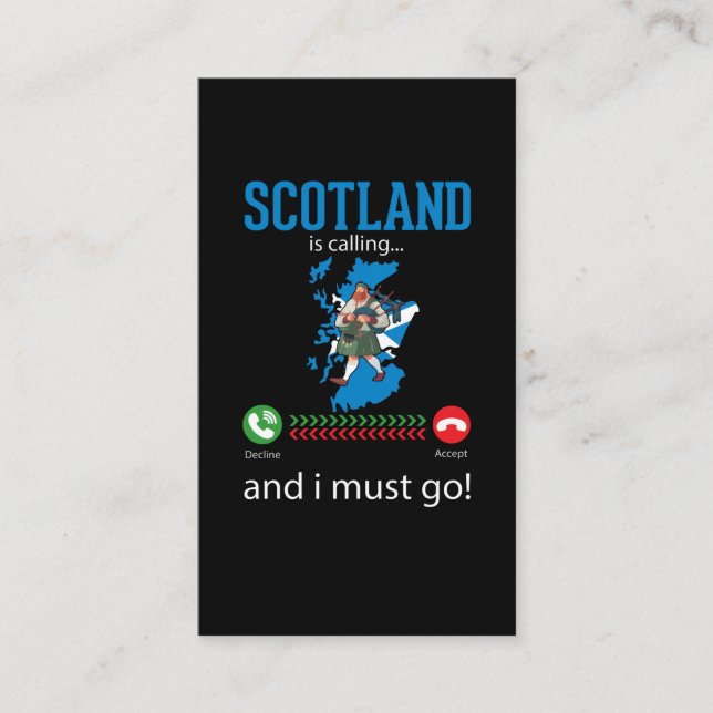 Scotland Bagpipe Music Lover Funny Bagpiper Business Card (Front)