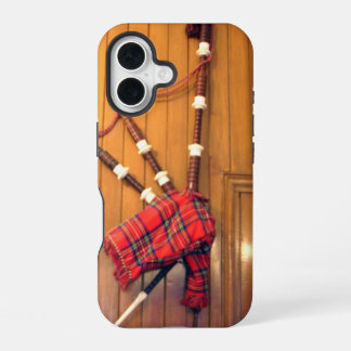 Scotland Bagpipe Tartan Plaid Musical Instrument iPhone 16 Case