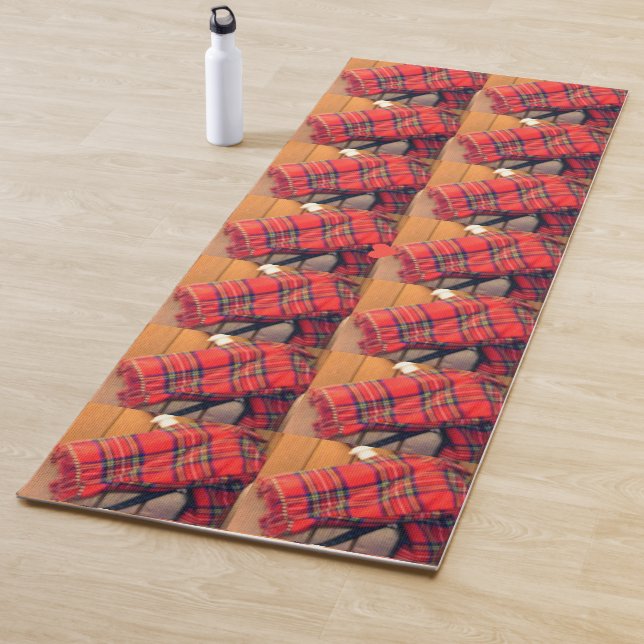 Scotland Bagpipe Tatan Laid Customise Product Yoga Mat (In Situ)