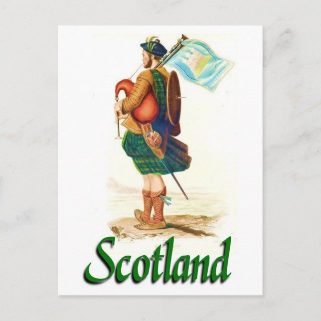 Scotland Bagpiper Postcard (Front)