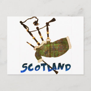 Scotland Bagpipes Postcard