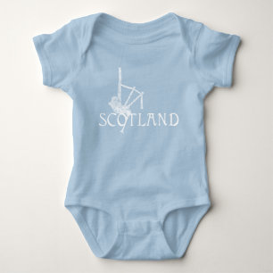 Scotland Bagpipes, Scottish Design Baby Bodysuit