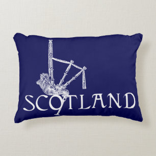 Scotland Bagpipes, Scottish Design Decorative Cushion
