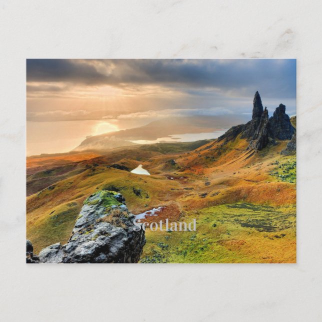 Scotland, beautiful mountain landscape postcard (Front)