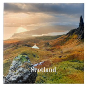 Scotland, beautiful mountain landscape tile