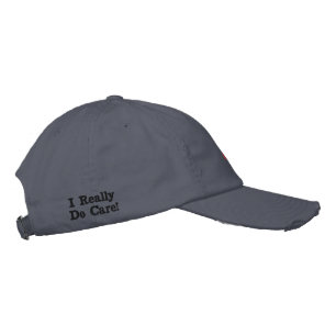 Scotland Blue USA 'I really do Care ' USA Embroidered Hat