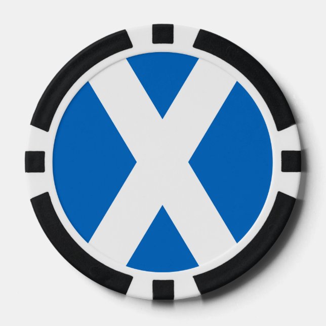 Scotland Bold Flag Graphic Poker Chips (Front)
