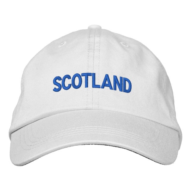 Scotland British Country United Kingdom Patriotic Embroidered Hat (Front)