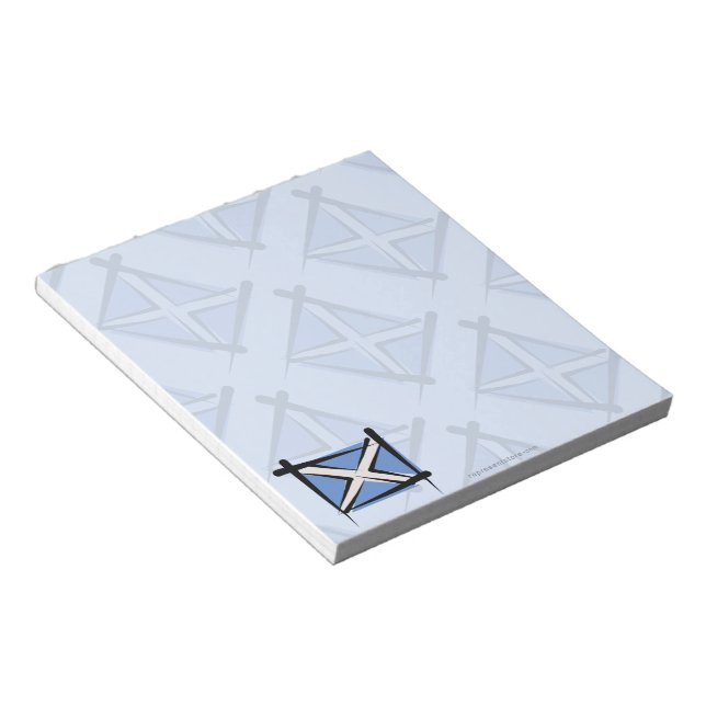 Scotland Brush Flag Notepad (Angled)