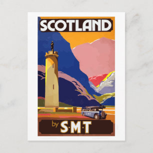Scotland by S.M.T. vintage travel Postcard