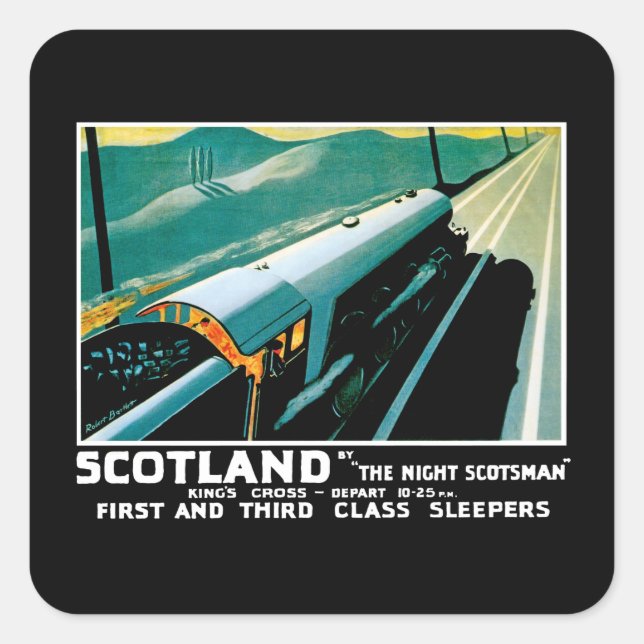 Scotland by The Night Scotsman Square Sticker (Front)