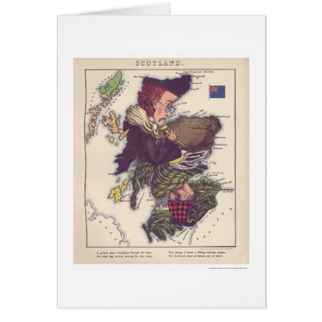 Scotland Caricature Map 1868 (Front)
