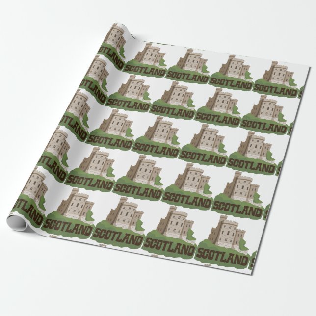 Scotland Castle Wrapping Paper (Unrolled)