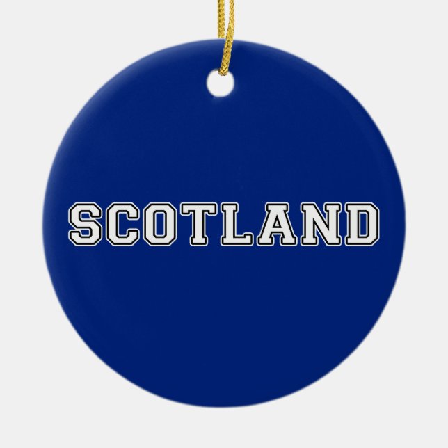 Scotland Ceramic Tree Decoration (Front)