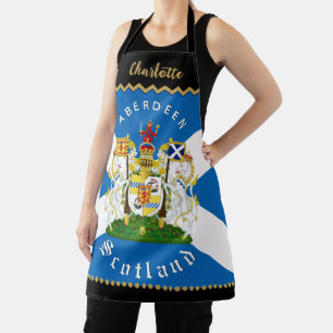 Scotland Chefs Apron, Aberdeen, Scottish Flag Apron