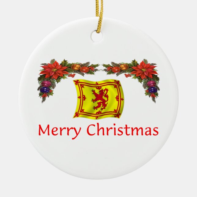 Scotland Christmas Ceramic Tree Decoration (Front)
