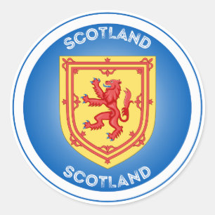 Scotland Coat of Arms Circle Shape Classic Round Sticker