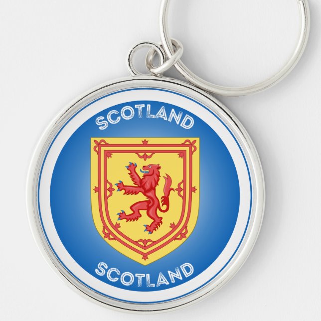 Scotland Coat of Arms Circle Shape Key Ring (Front)