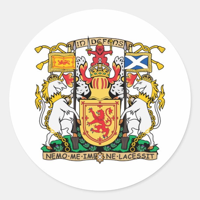 Scotland coat Of Arms Classic Round Sticker (Front)