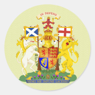 Scotland Coat of Arms detail Classic Round Sticker