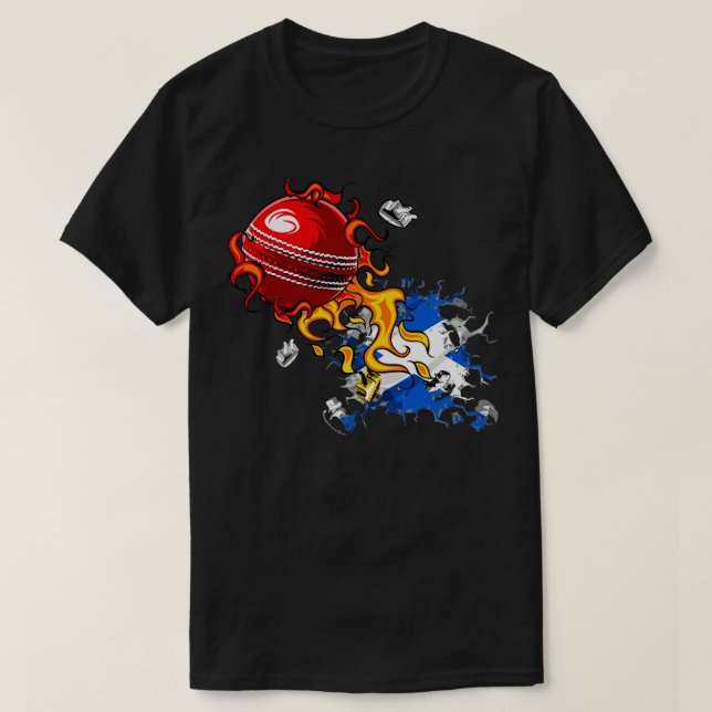 Scotland Cricket  T-Shirt (Design Front)