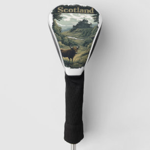 Scotland Design: Highland Cow, Castle, and Scenery Golf Head Cover