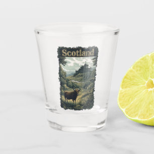 Scotland Design: Highland Cow, Castle, and Scenery Shot Glass